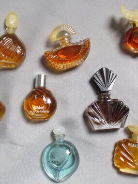 Vintage Lot Miniature perfume bottles designer brand names